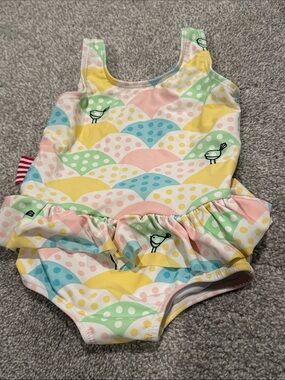 Solo any one piece baby bathing suit 12m ruffle